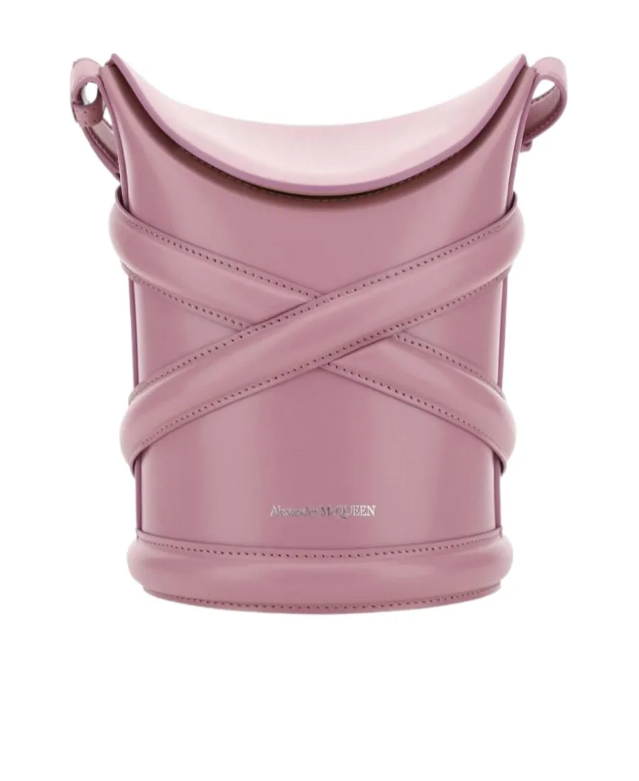The Curve Logo Embossed Bucket Bag