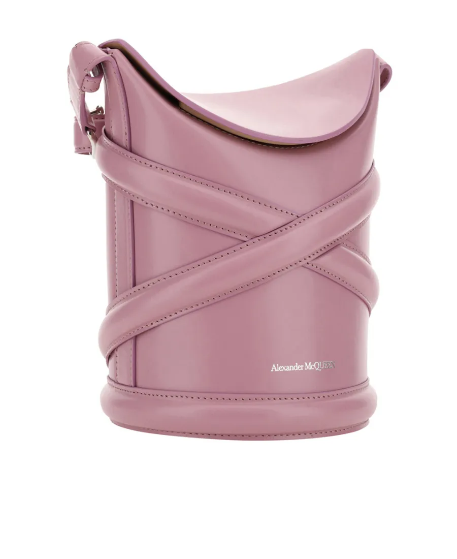 The Curve Logo Embossed Bucket Bag