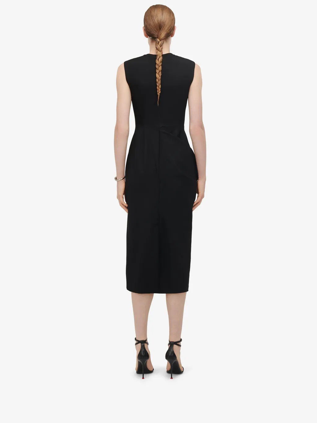 Ruffle Detailed Asymmetric Sleeveless Dress