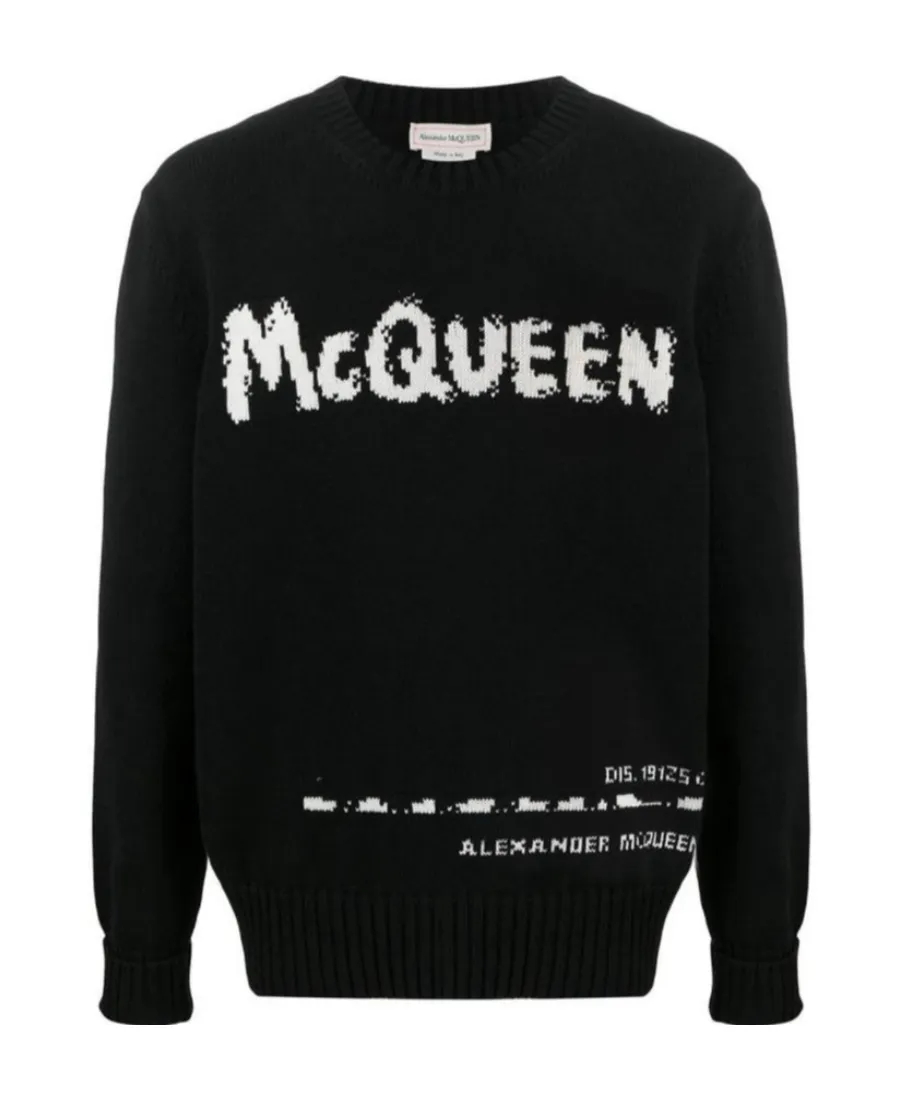 Graffiti Logo Intarsia Knitted Jumper