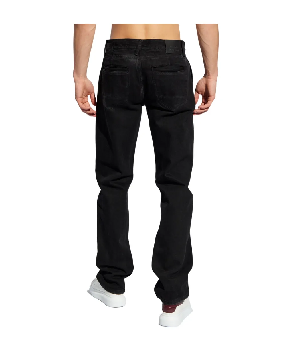Logo Patch Straight-Leg Jeans