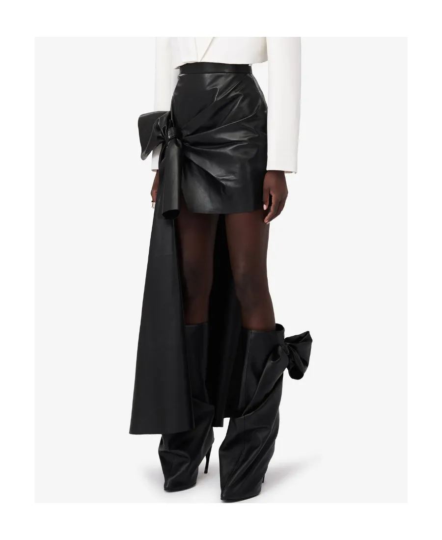 Knotted Drape Mini Skirt