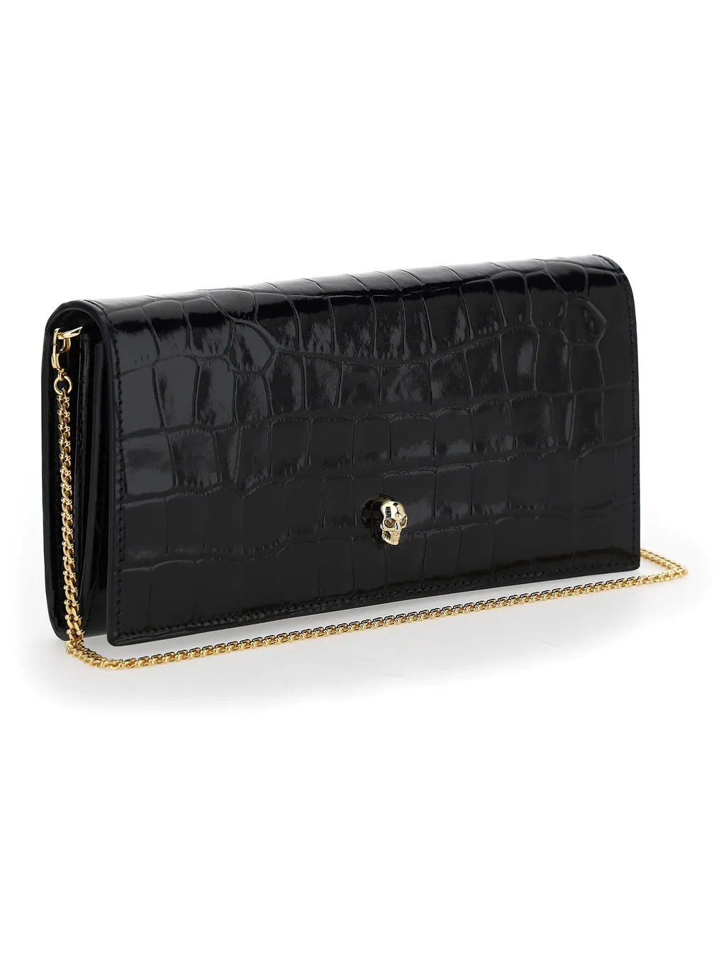 Skull Embossed Clutch Bag