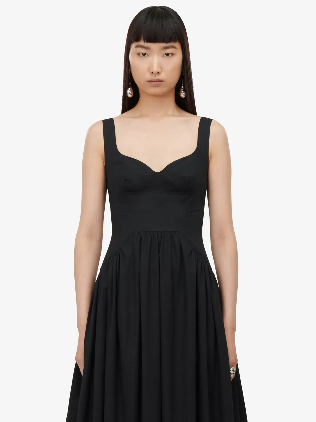 Sweetheart Neck Corset Midi Dress