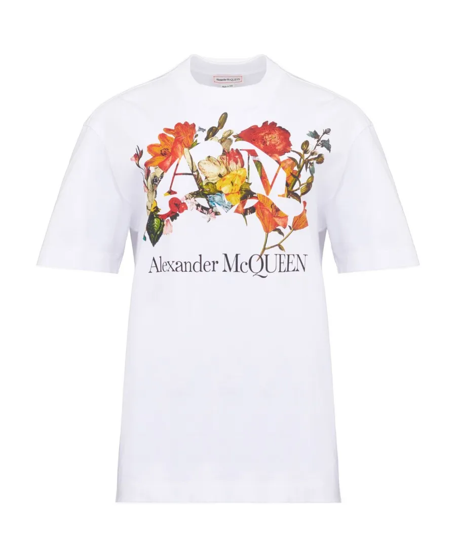 Dutch Flower Logo-Printed Crewneck T-Shirt