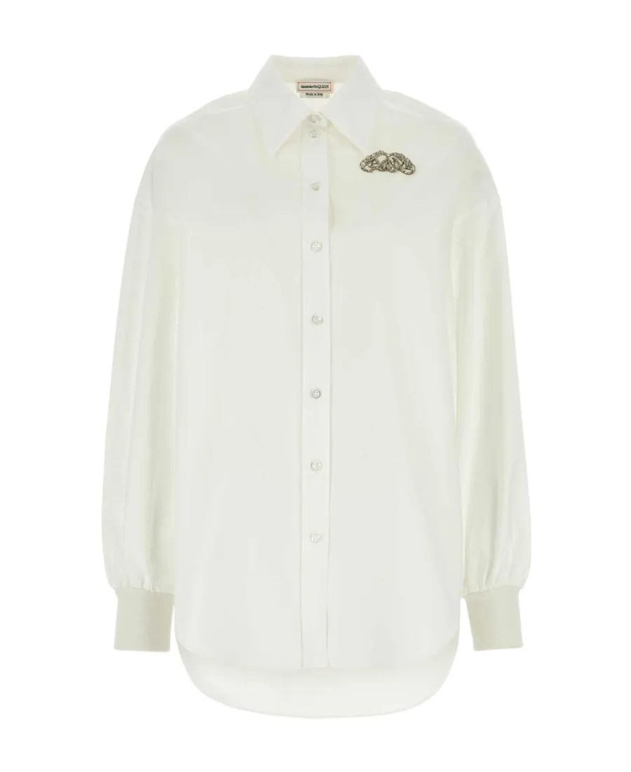 Logo Embellished Buttoned Shirt