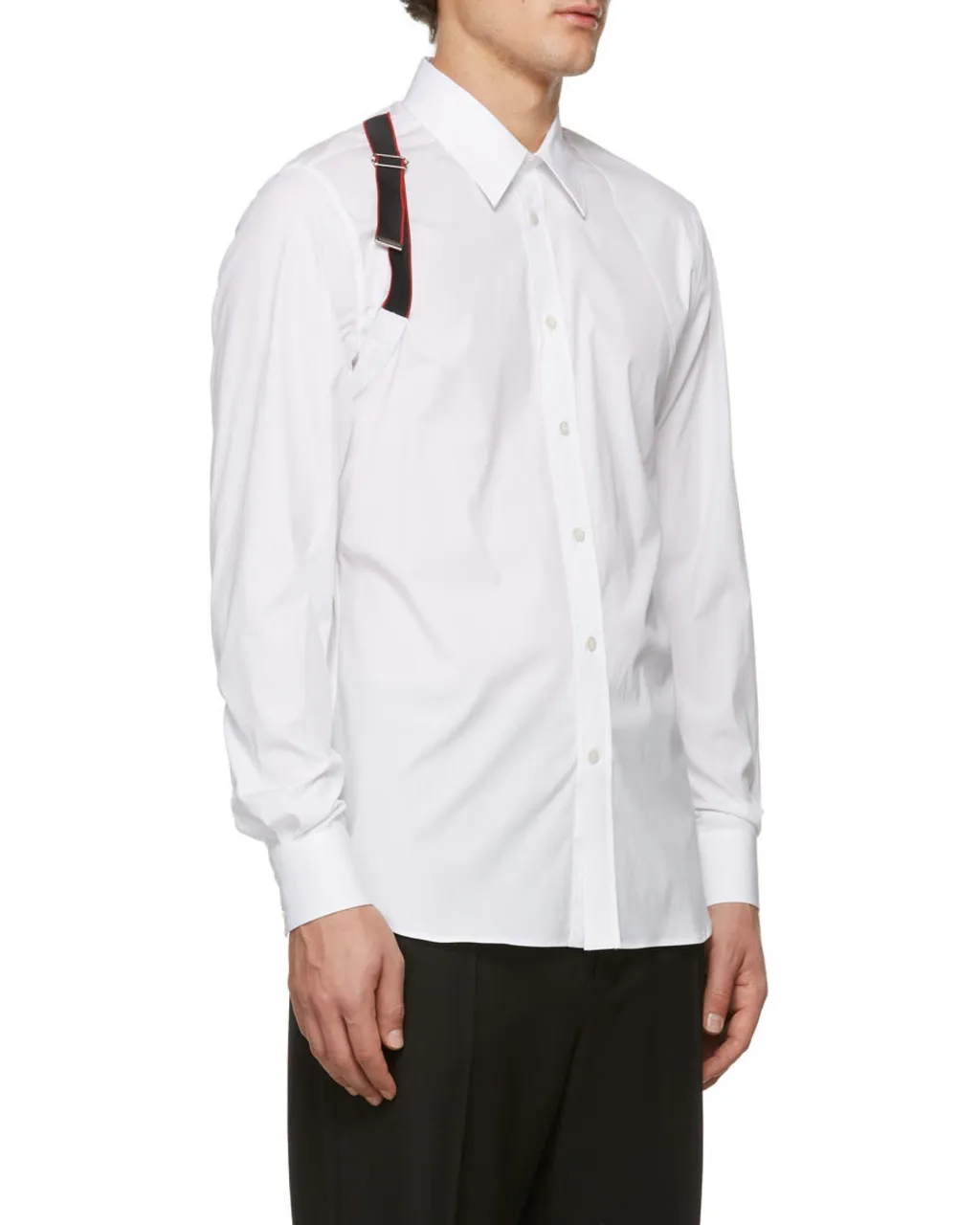 Logo Tape Harness Detailed Shirt