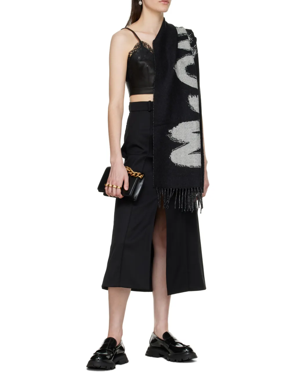 Graffiti Logo-Print Scarf