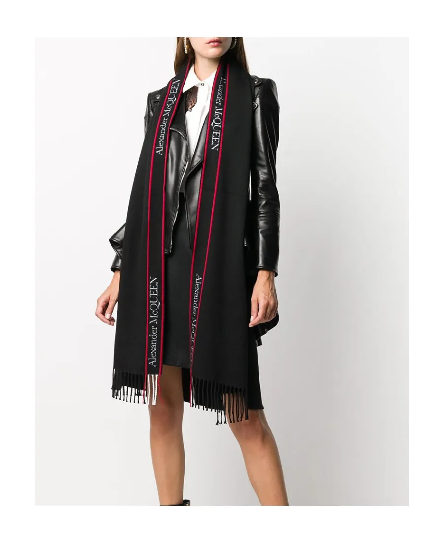 Logo Fringed Scarf