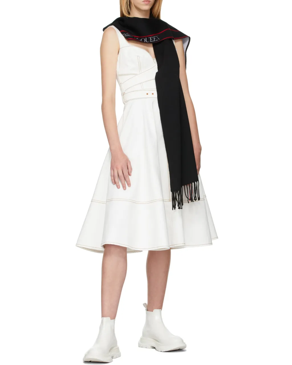Logo Fringed Scarf