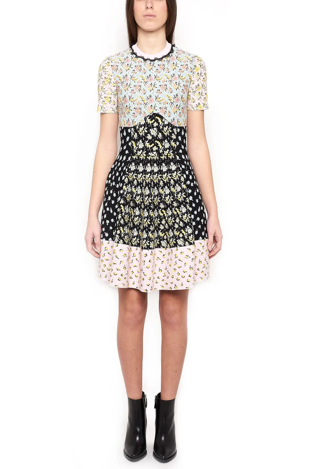 Floral Printed Knitted Dress