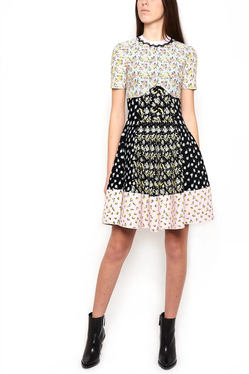 Floral Printed Knitted Dress