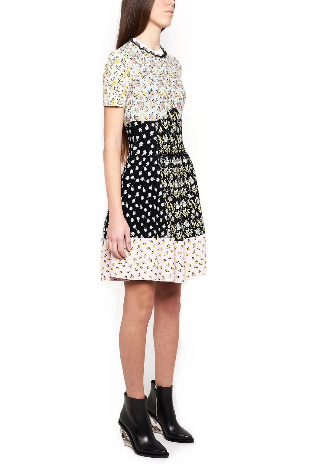 Floral Printed Knitted Dress