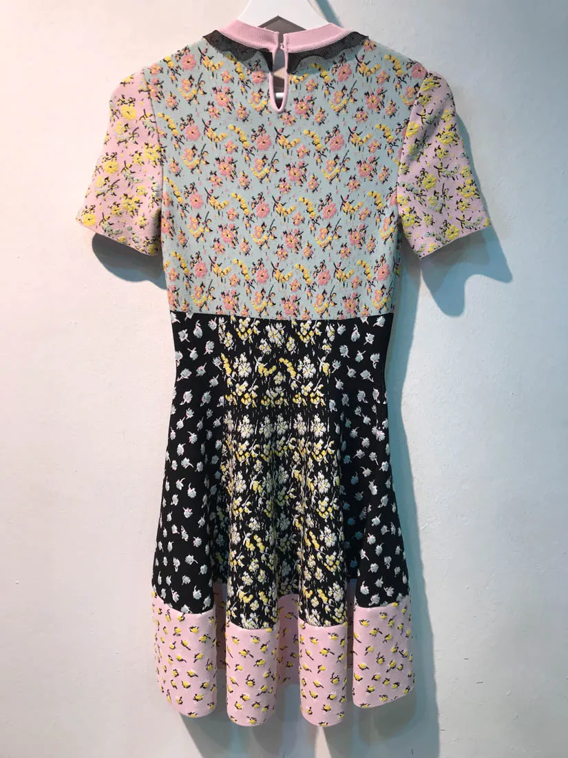 Floral Printed Knitted Dress