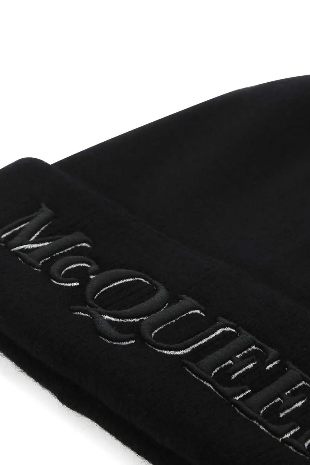 Logo Embroidered Turn-Up Brim Beanie