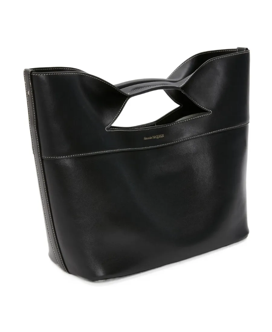 Logo-Printed Small Top Handle Bag