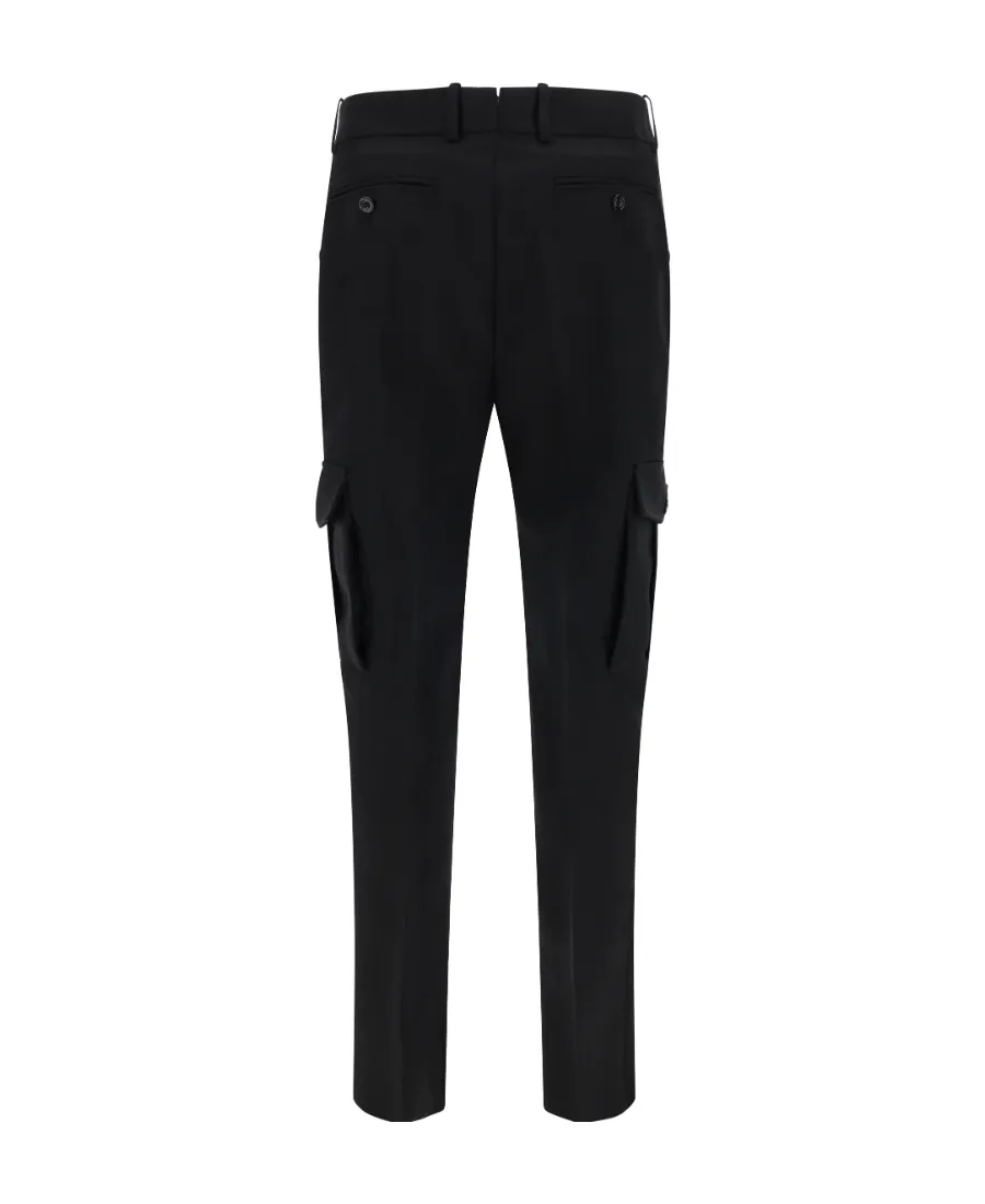 Belt-Looped Tapered-Leg Trousers