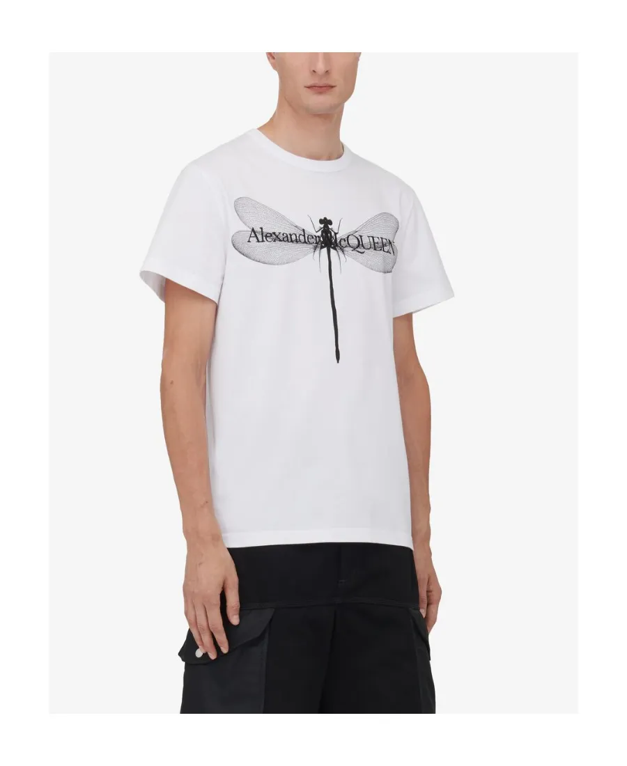 Dragon-Fly Printed Crewneck T-Shirt
