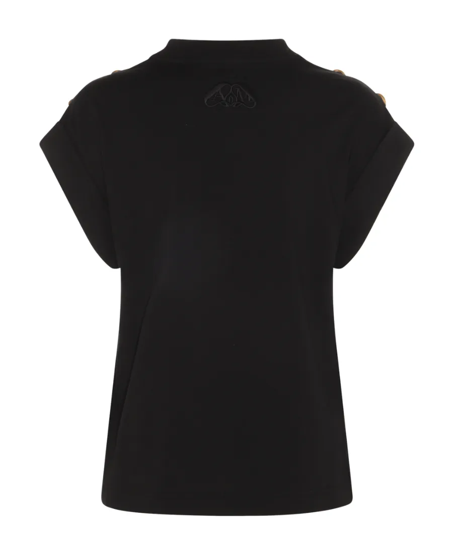Seal Button-Embellished T-Shirt