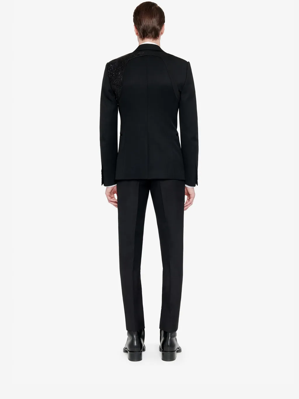 Mid-Rise Tailored Tapered Trousers