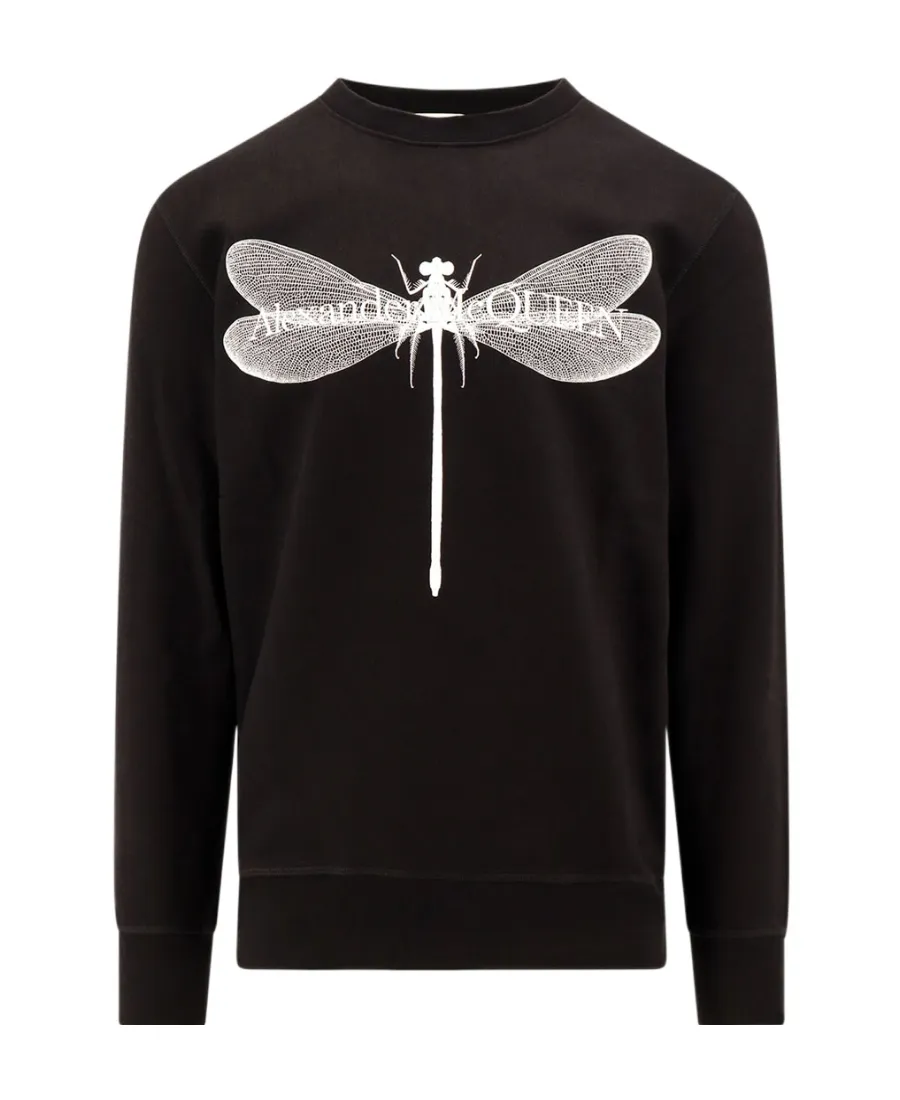 Dragonfly Printed Crewneck Sweatshirt