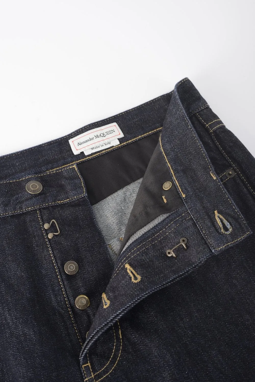 Straight-Leg Turn-Up Hem Jeans