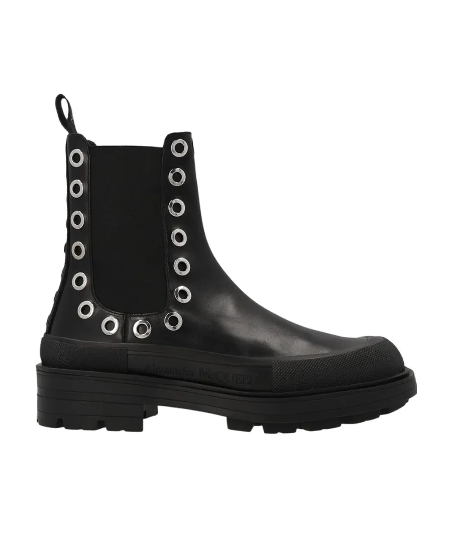 Stack Chelsea Eyelet Detailed Boots