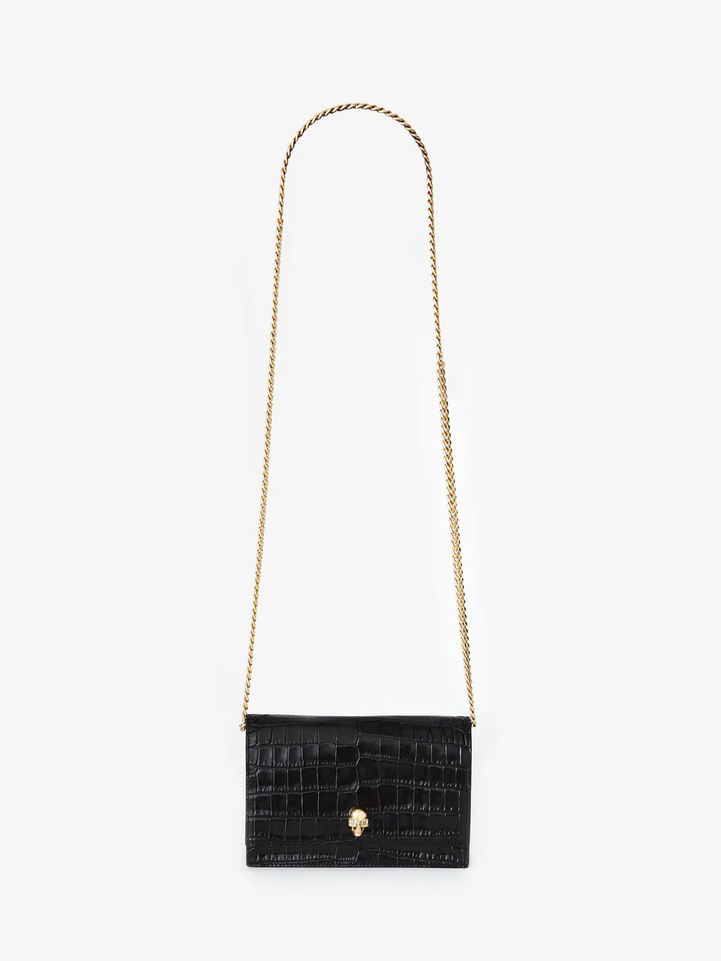 Skull Embossed Crossbody Bag