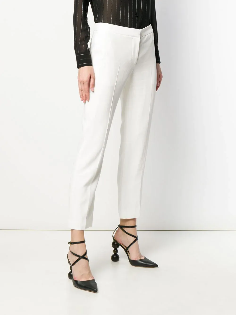 Straight Leg Cropped Trousers