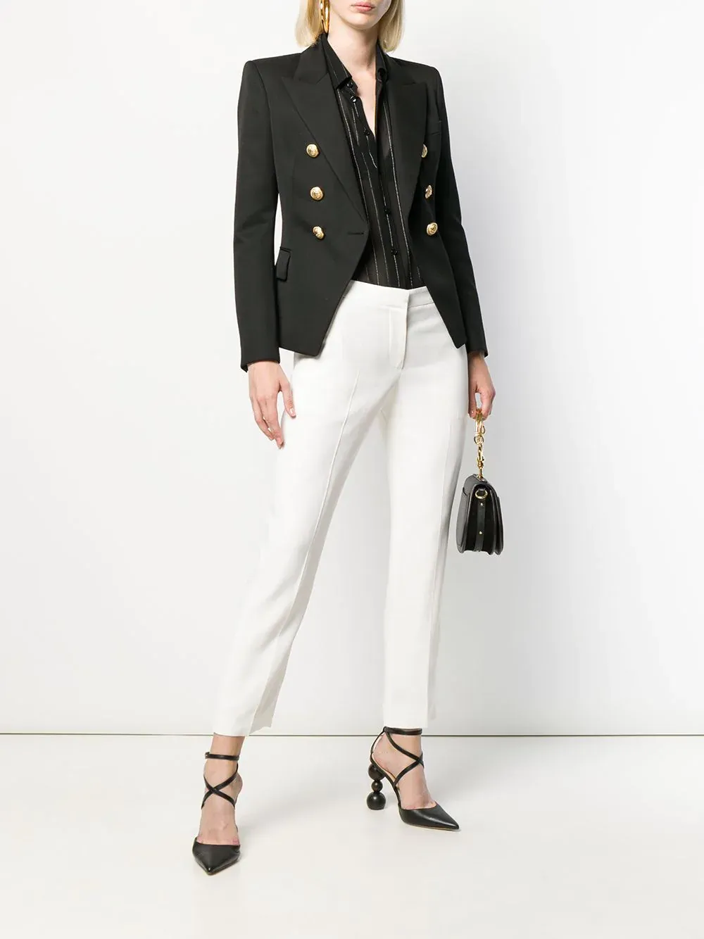 Straight Leg Cropped Trousers