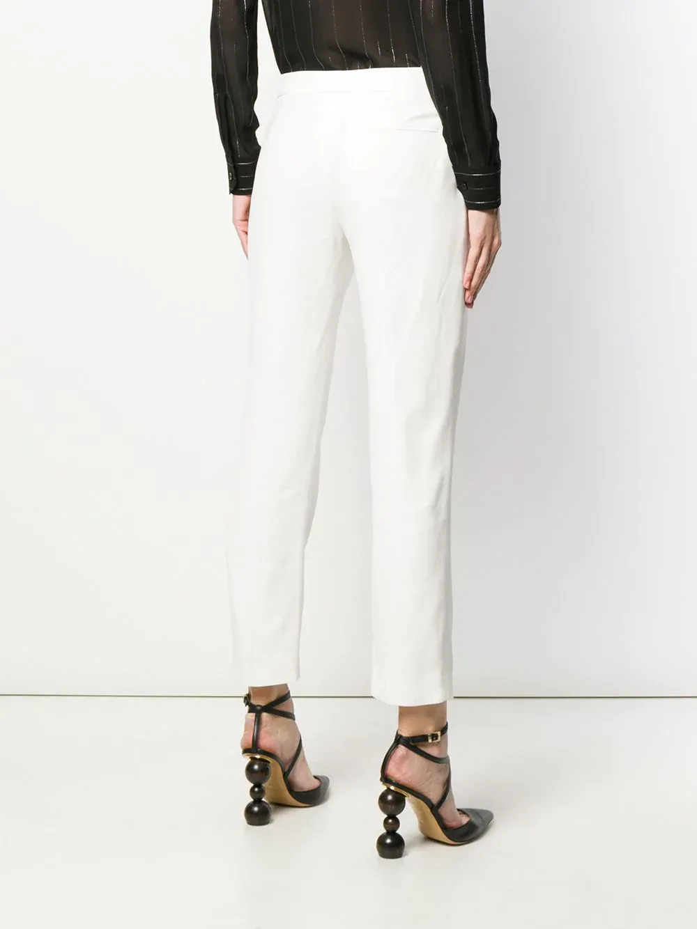 Straight Leg Cropped Trousers