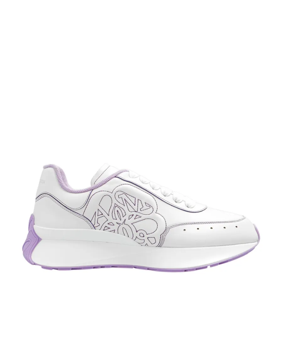 Logo Embroidered Lace-Up Sneakers