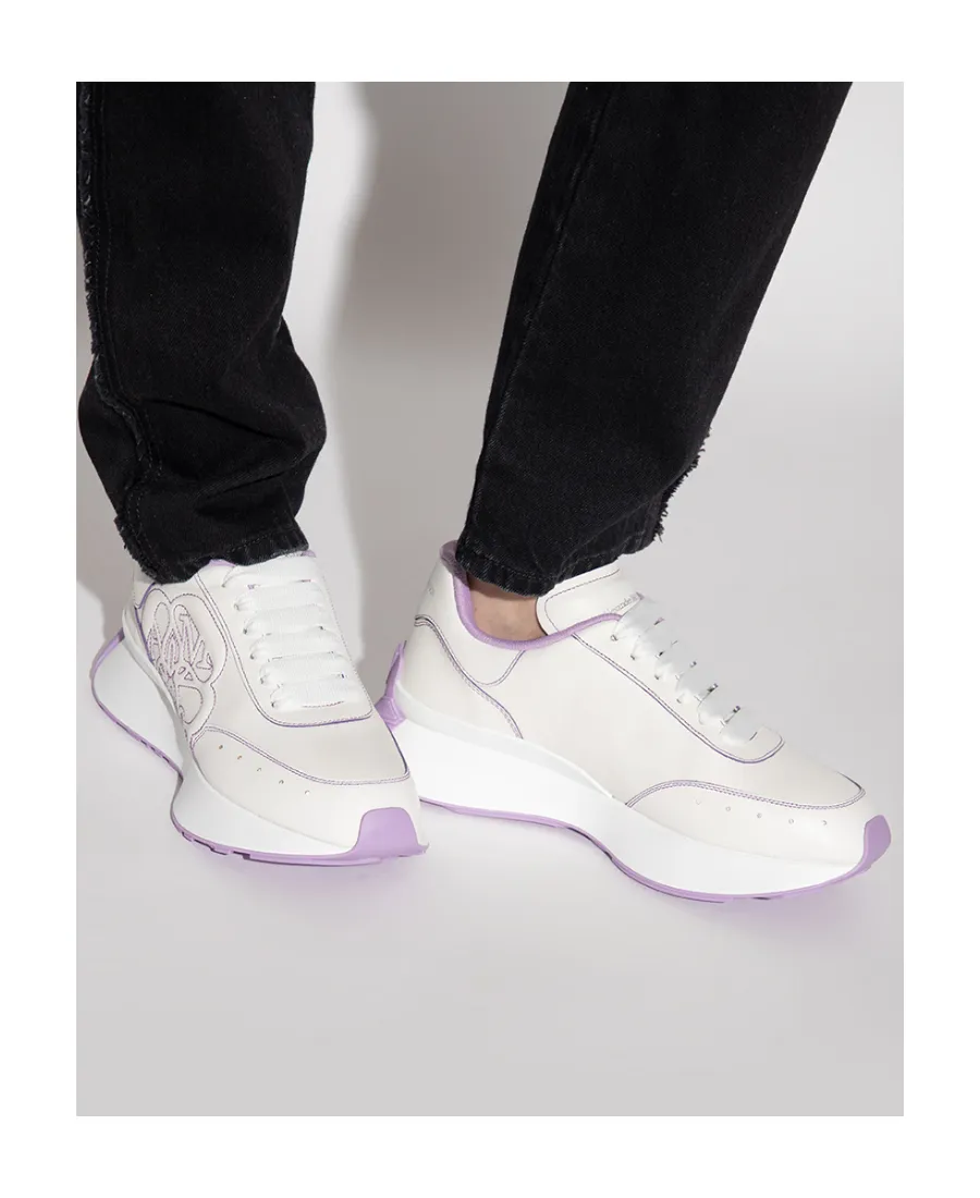 Logo Embroidered Lace-Up Sneakers