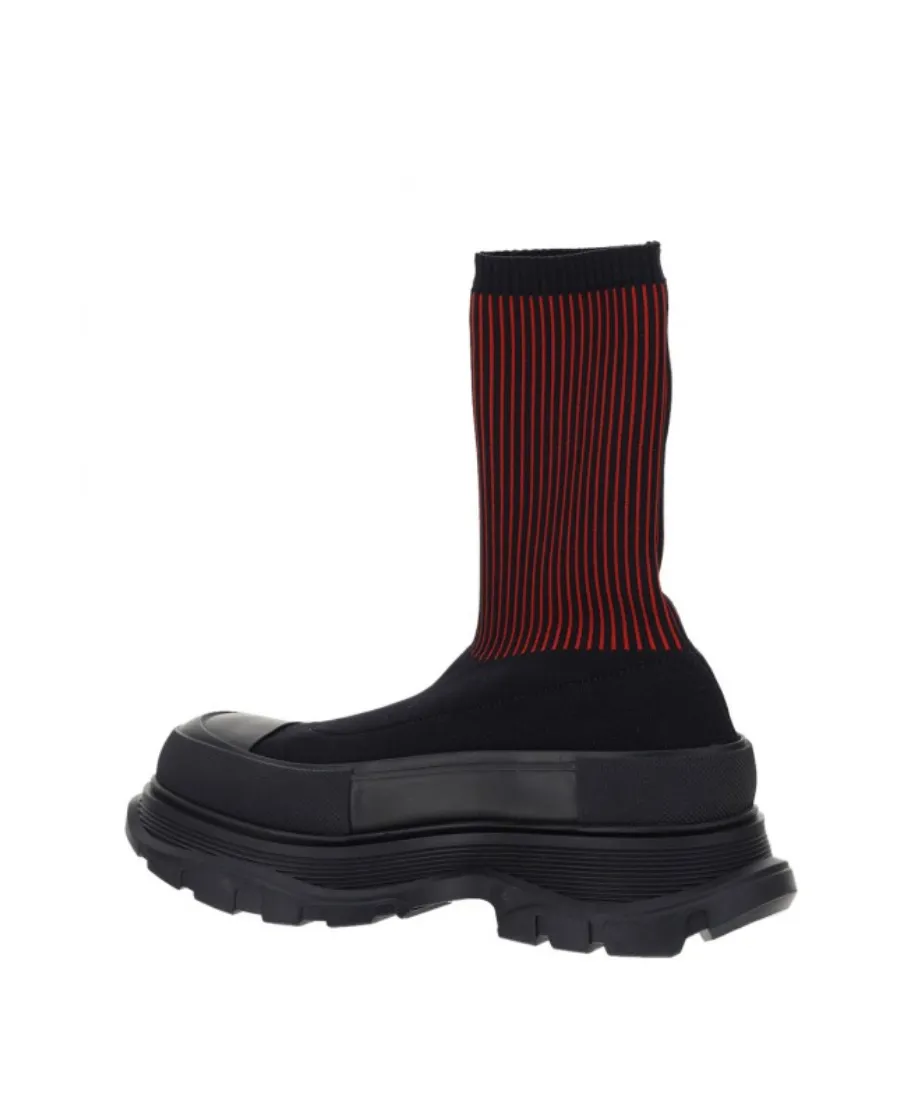 Logo Intarsia High Ankle Sock Boots