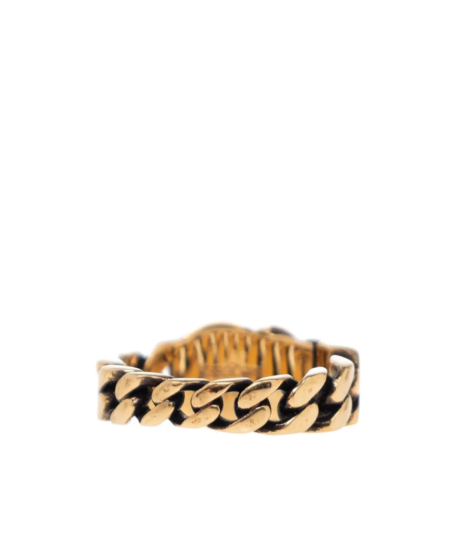Skull Motif Chain Ring