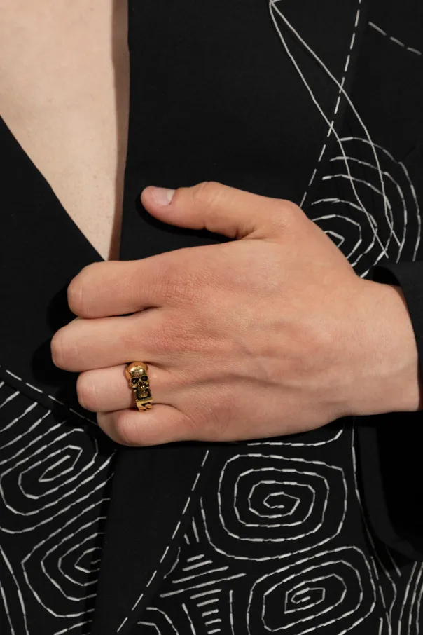 Skull Motif Chain Ring