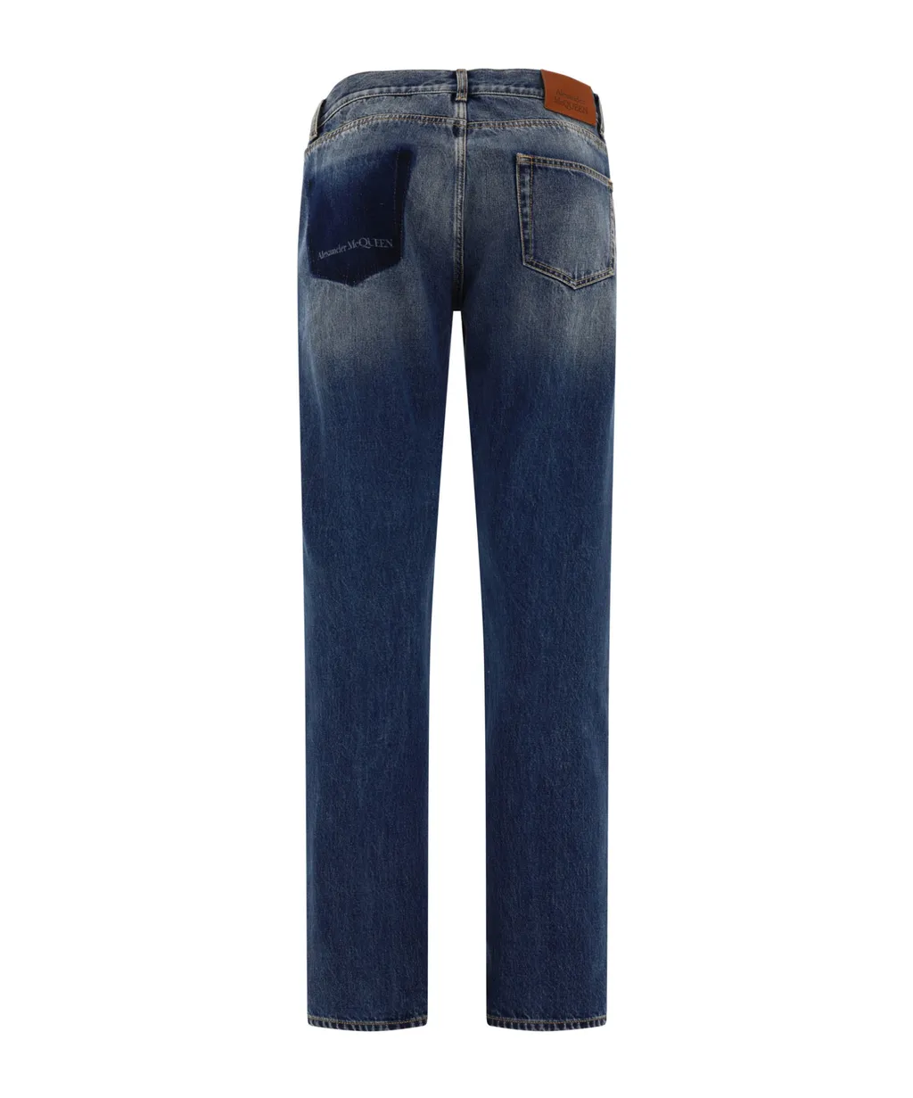 Logo Detailed Straight-Leg Jeans