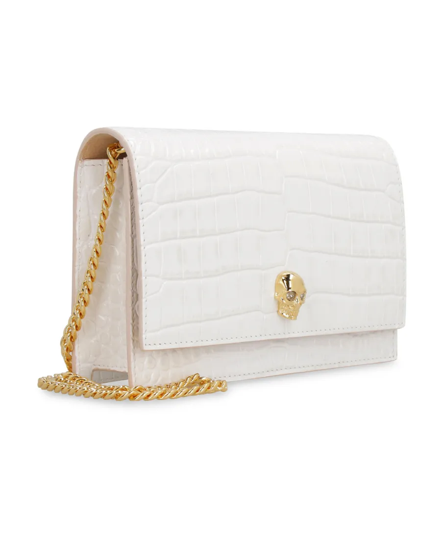 Skull Embossed Crossbody Bag