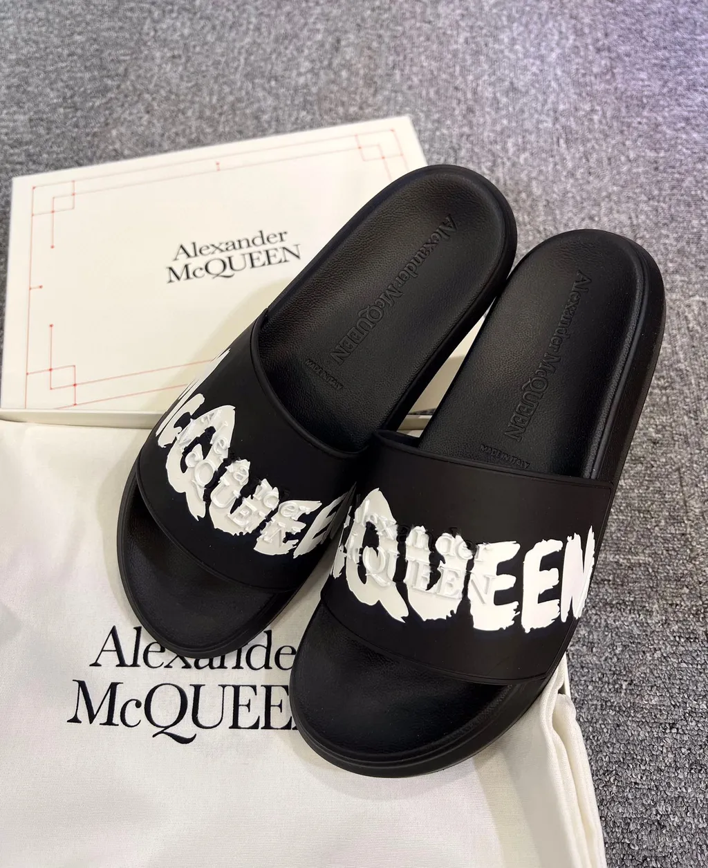 Grafitti Logo Printed Slip-On Slides