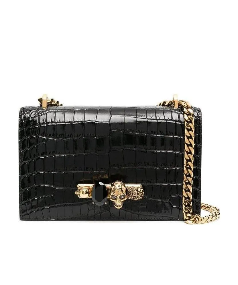 Embellished Four-Ring Shoulder Bag