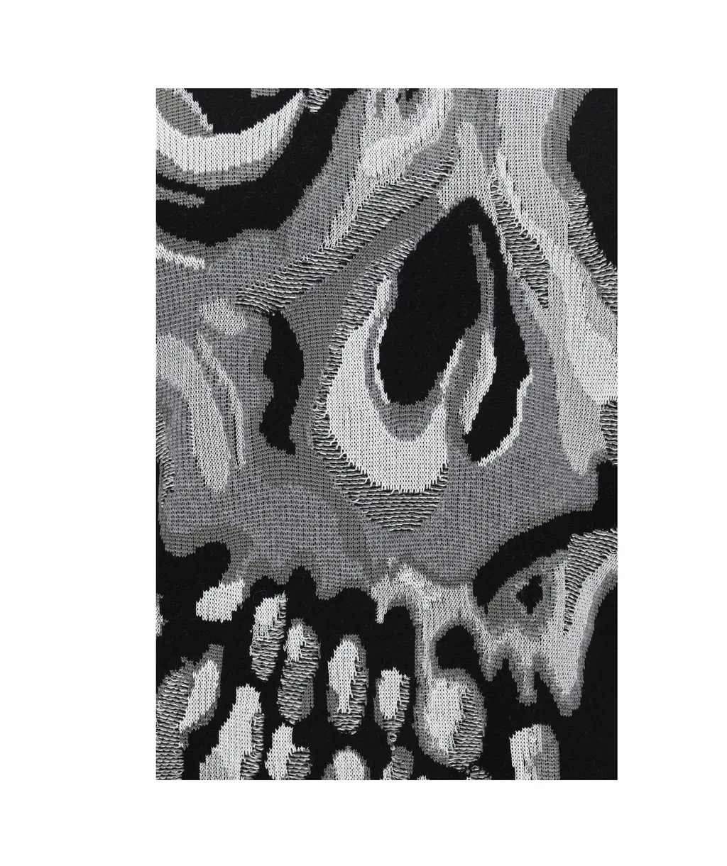 Skull Intarsia-Knit Crewneck Jumper