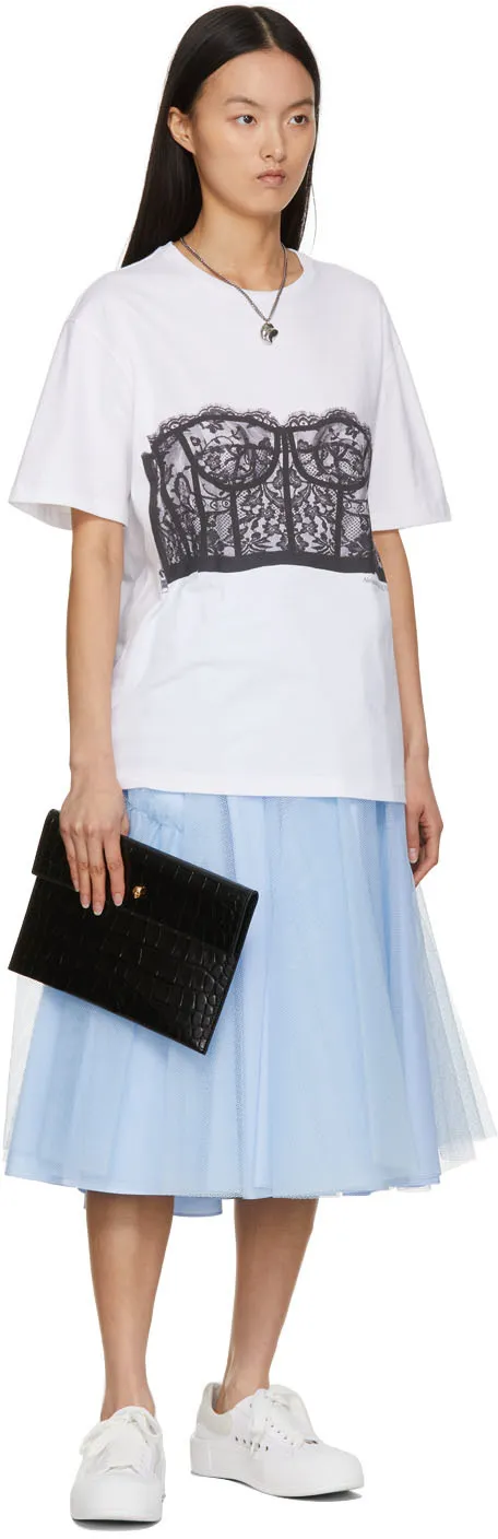 Skull Embossed Envelope Clutch Bag