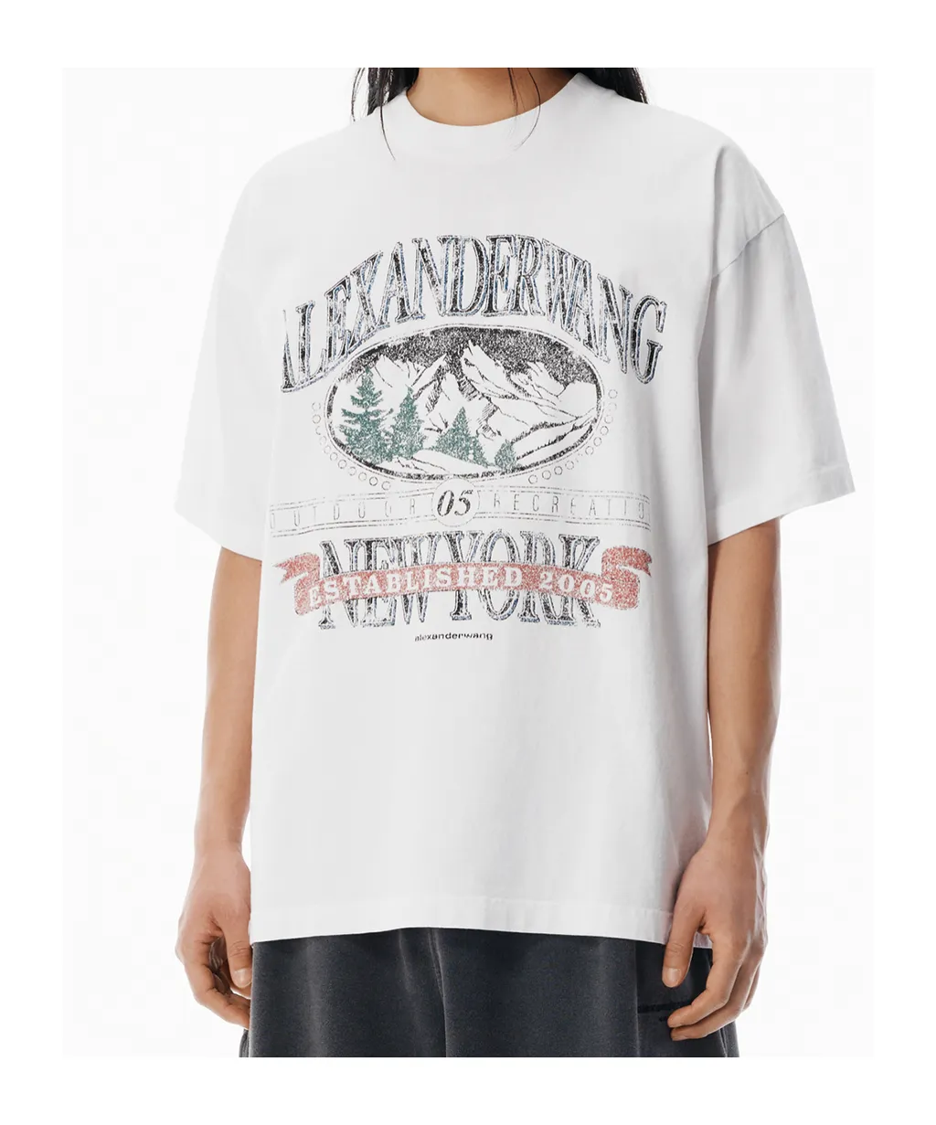 Sunfade-Effect Wash Jersey Tee