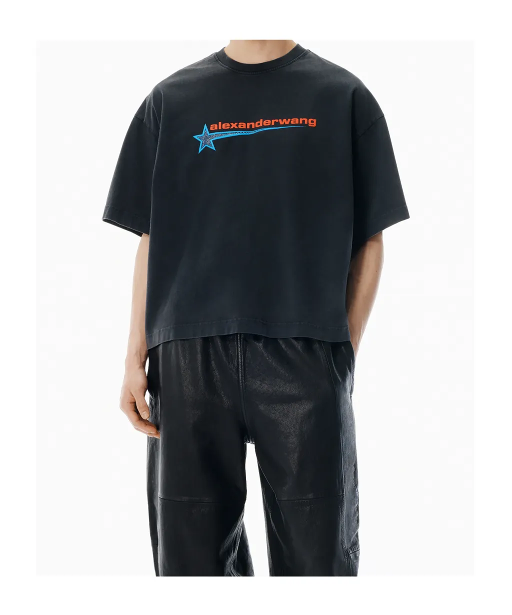 Star Patterned Crewneck T-Shirt