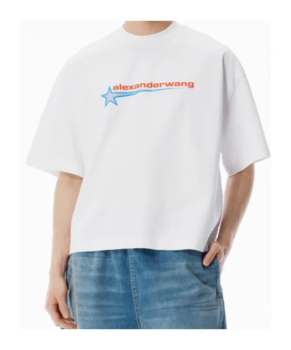 Star Patterned Crewneck T-Shirt