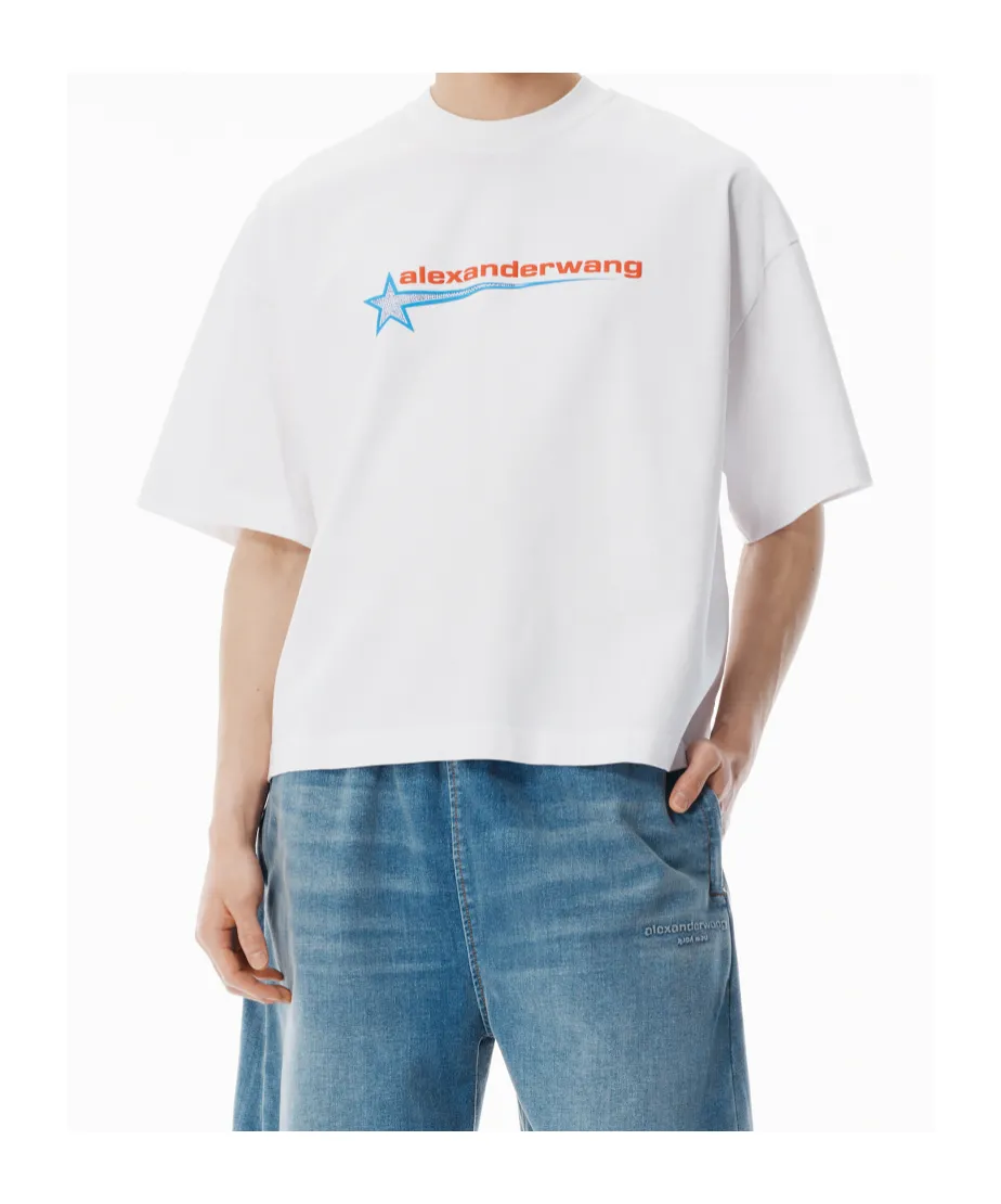 Star Patterned Crewneck T-Shirt