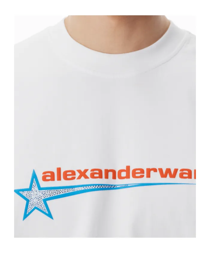 Star Patterned Crewneck T-Shirt