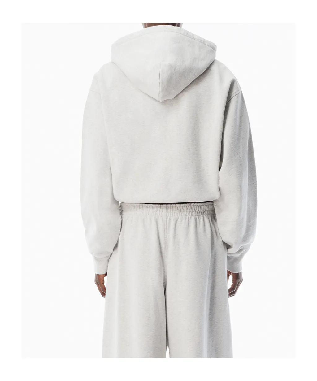 Cropped Zip-Up Hoodie