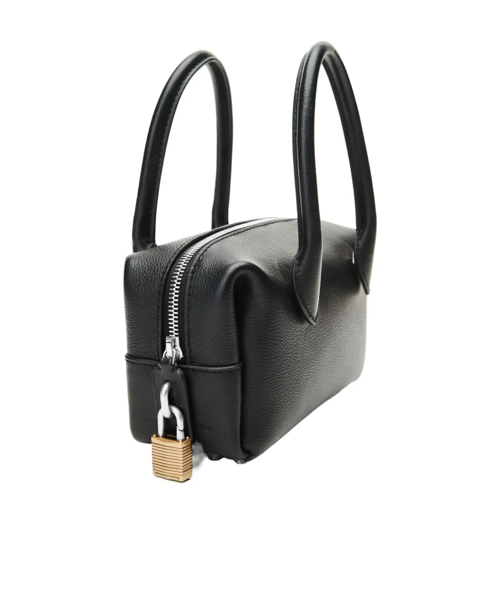 Logo Debossed Zip-Up Small Tote Bag