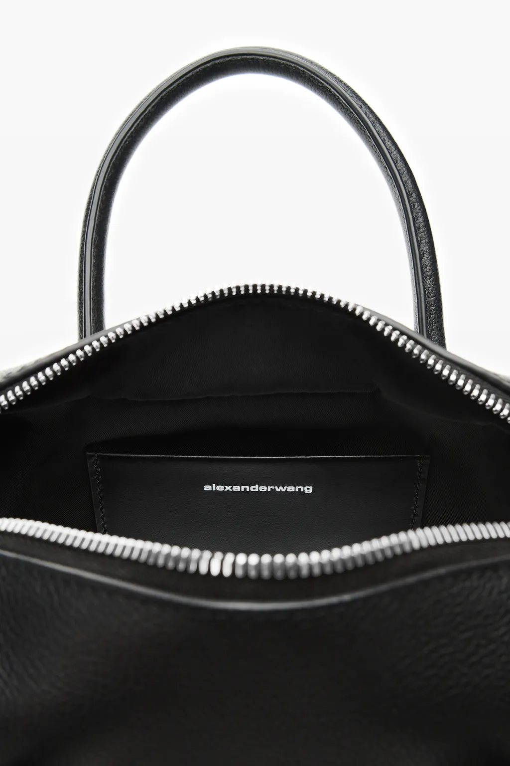 Logo Debossed Zip-Up Small Tote Bag
